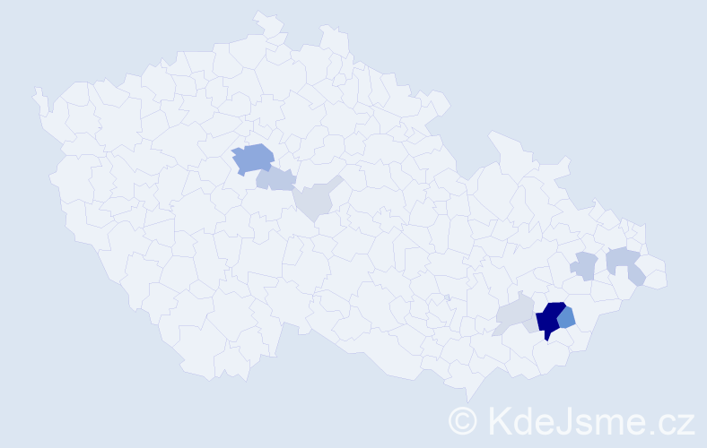 Příjmení: 'Mahďáková', počet výskytů 41 v celé ČR
