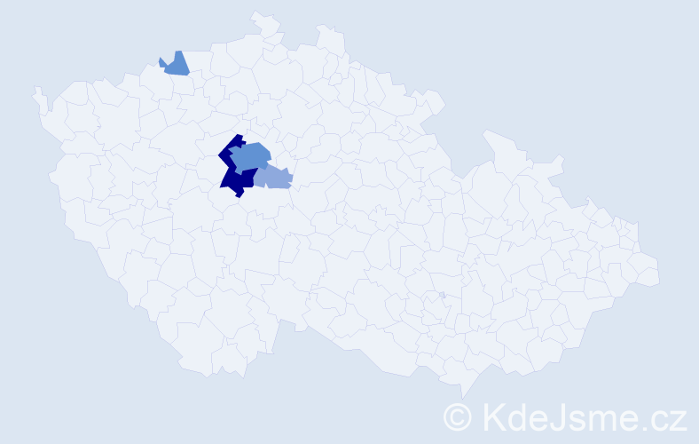 Příjmení: 'Mudr', počet výskytů 20 v celé ČR