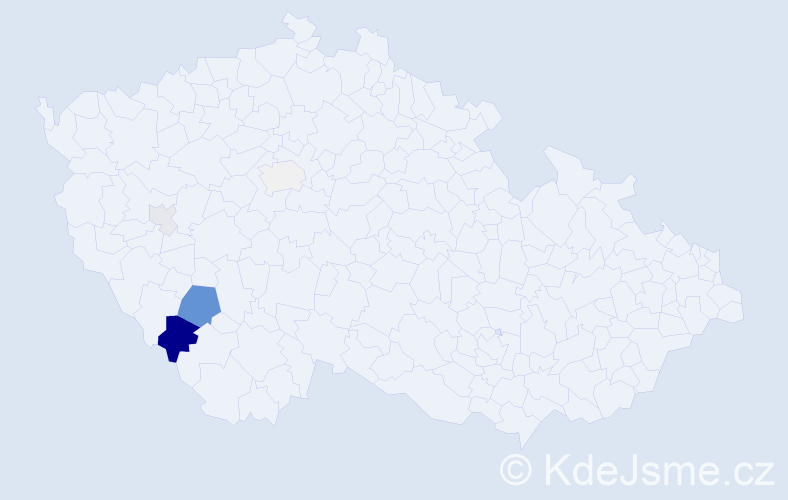 Příjmení: 'Sichinger', počet výskytů 14 v celé ČR