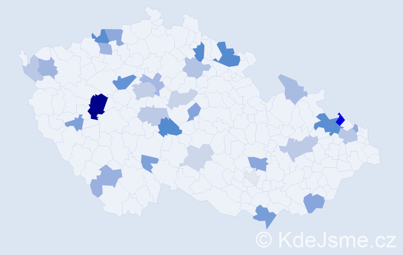 Příjmení: 'Barancová', počet výskytů 80 v celé ČR