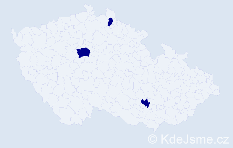 Příjmení: 'Kovalevská', počet výskytů 3 v celé ČR