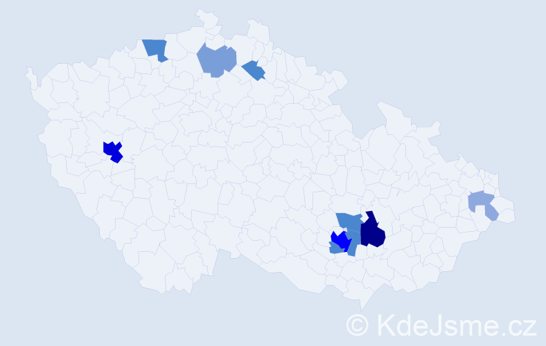 Příjmení: 'Ratislav', počet výskytů 33 v celé ČR