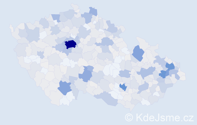 Příjmení: 'David', počet výskytů 3055 v celé ČR