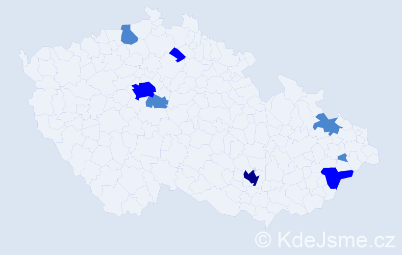 Příjmení: 'Barusová', počet výskytů 13 v celé ČR