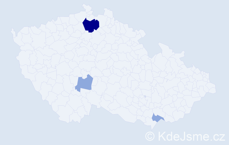 Příjmení: 'Čeriová', počet výskytů 8 v celé ČR