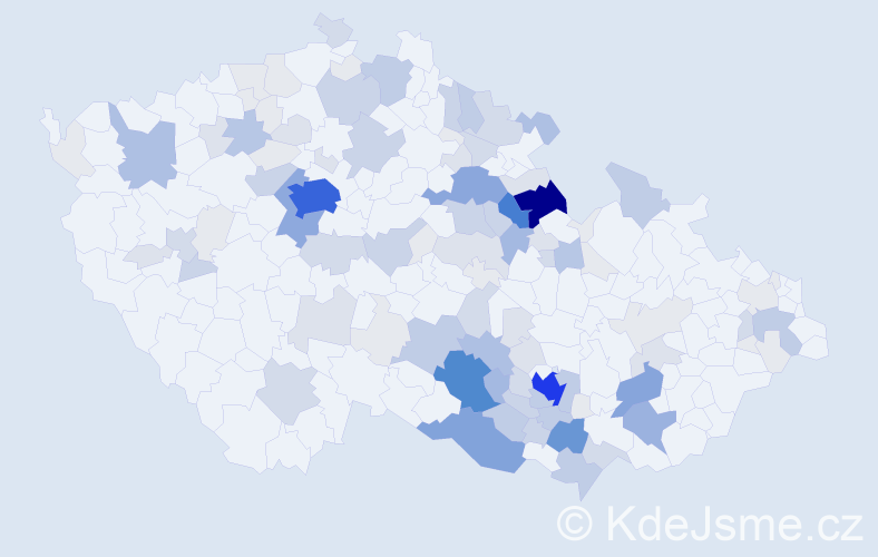 Příjmení: 'Šabata', počet výskytů 454 v celé ČR