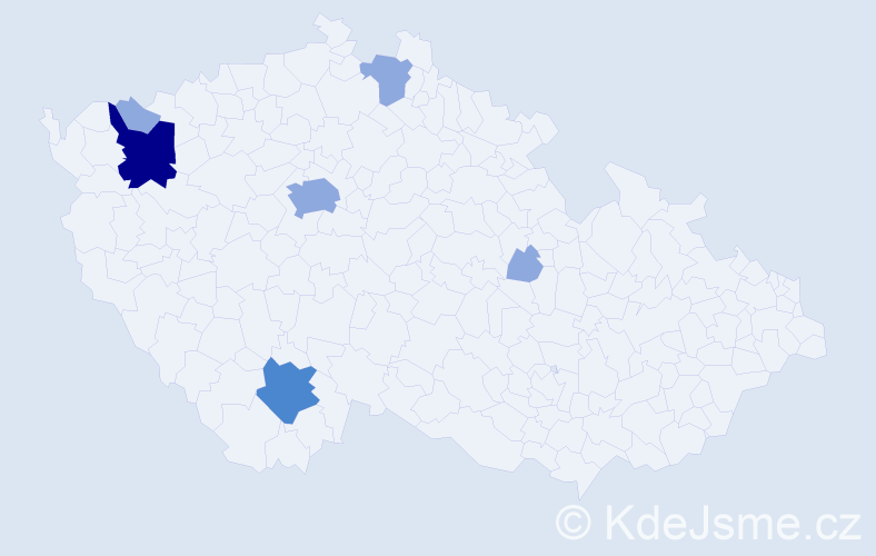 Příjmení: 'Kasparidesová', počet výskytů 11 v celé ČR