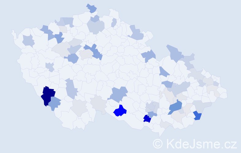 Příjmení: 'Fuks', počet výskytů 188 v celé ČR
