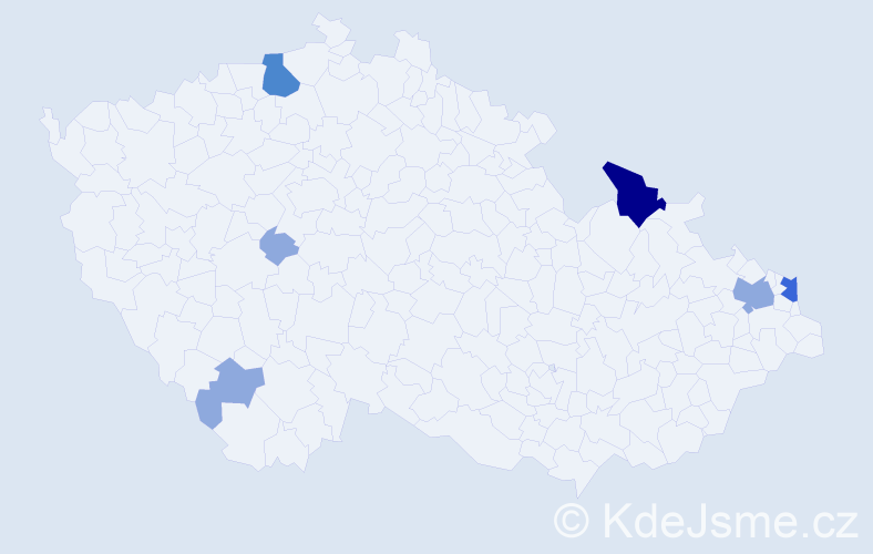 Příjmení: 'Balicová', počet výskytů 17 v celé ČR