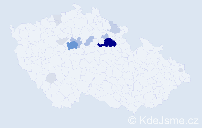 Příjmení: 'Erbs', počet výskytů 46 v celé ČR