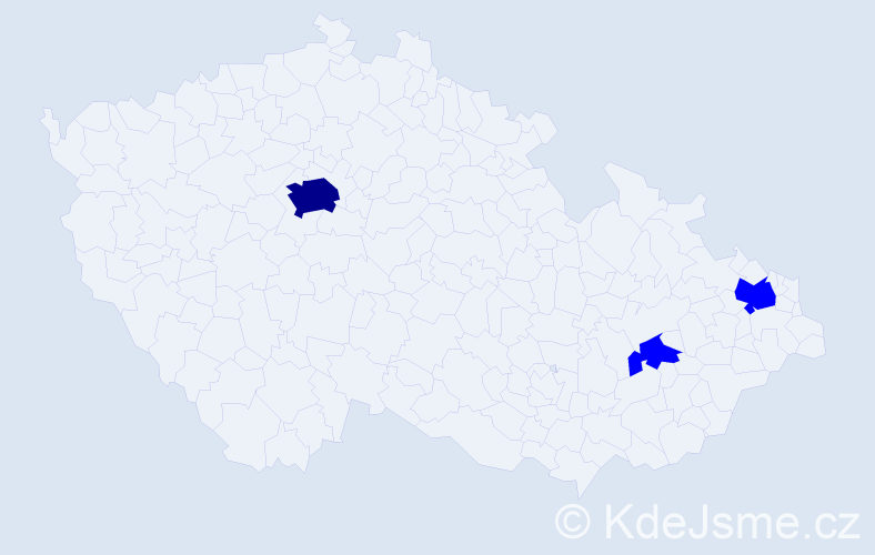 Příjmení: 'Chamralová', počet výskytů 4 v celé ČR