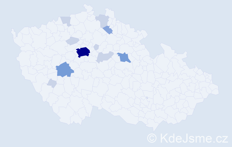 Příjmení: 'Chlebnová', počet výskytů 30 v celé ČR