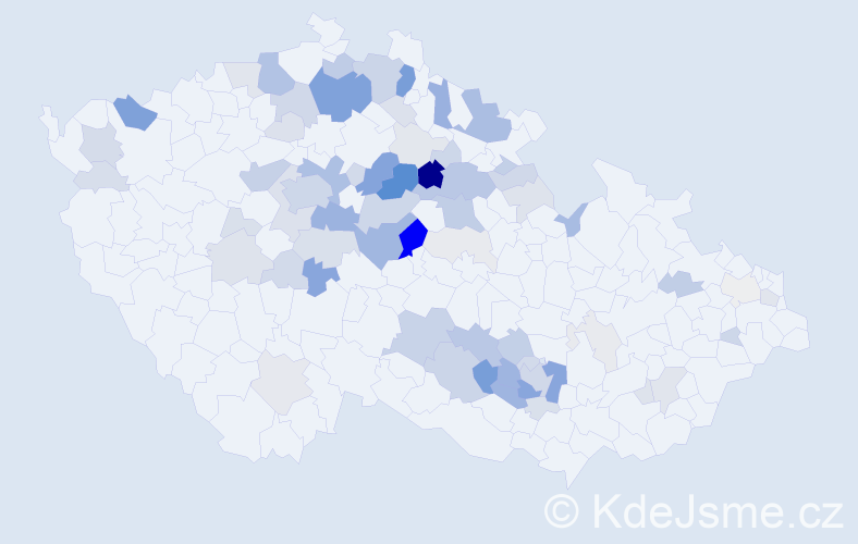 Příjmení: 'Štočková', počet výskytů 274 v celé ČR