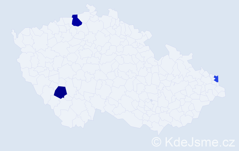 Příjmení: 'Lesnik', počet výskytů 4 v celé ČR