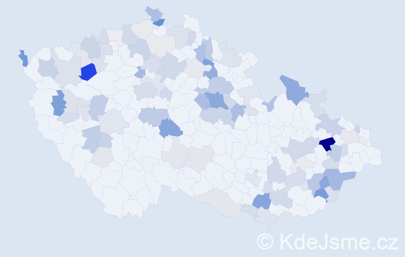 Příjmení: 'Dubec', počet výskytů 306 v celé ČR