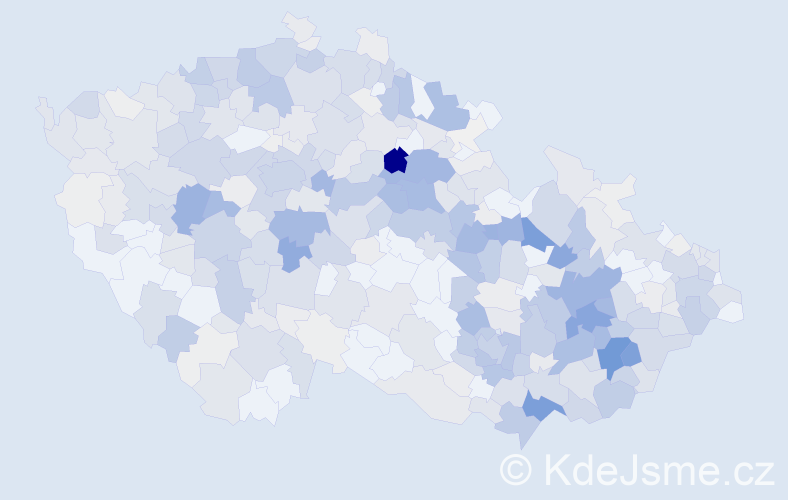 Příjmení: 'Drábek', počet výskytů 2050 v celé ČR