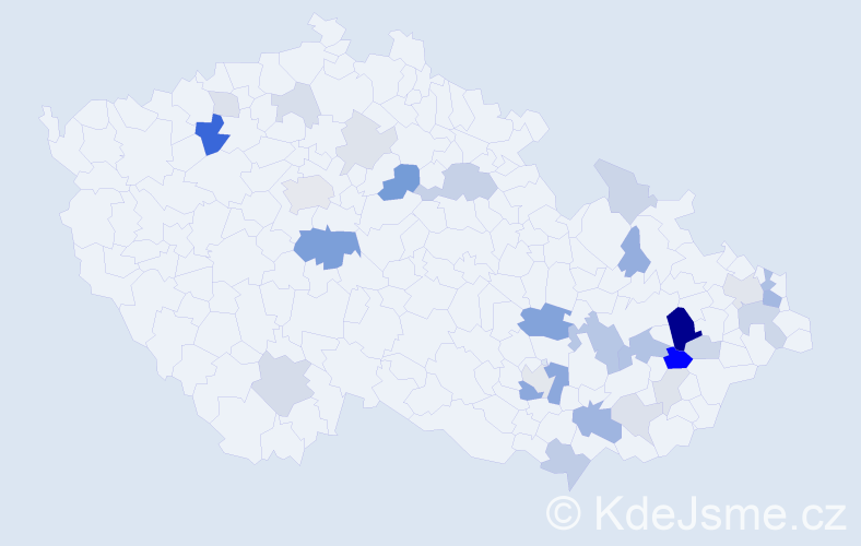 Příjmení: 'Grešová', počet výskytů 77 v celé ČR