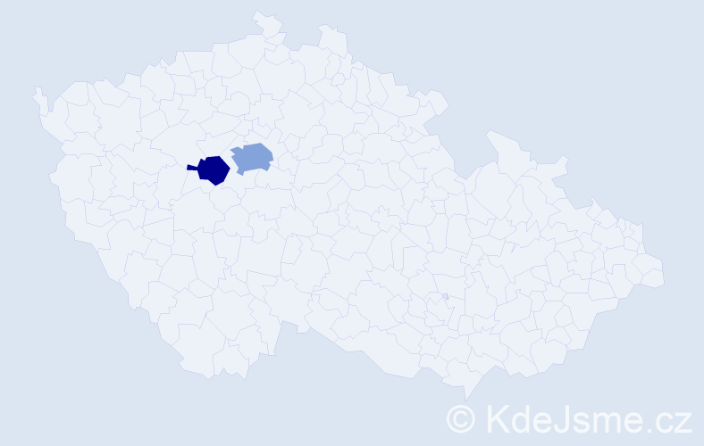 Příjmení: 'Ilem', počet výskytů 4 v celé ČR