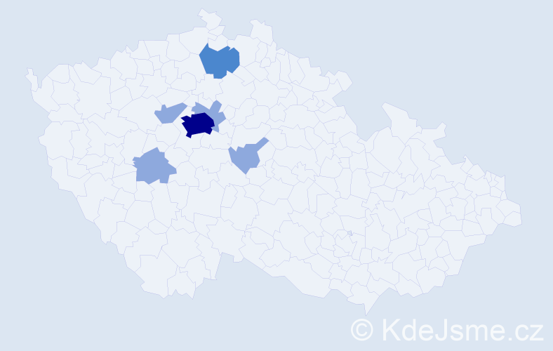 Příjmení: 'Arnstein', počet výskytů 14 v celé ČR