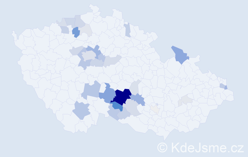 Příjmení: 'Bambula', počet výskytů 126 v celé ČR