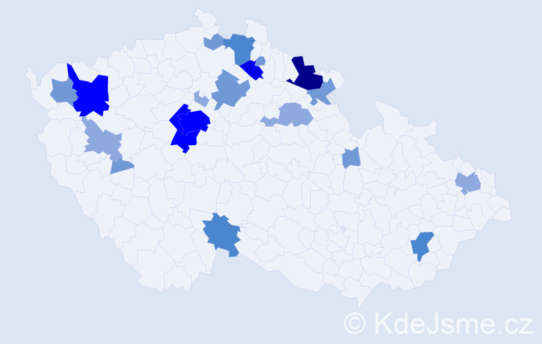 Příjmení: 'Sunek', počet výskytů 51 v celé ČR