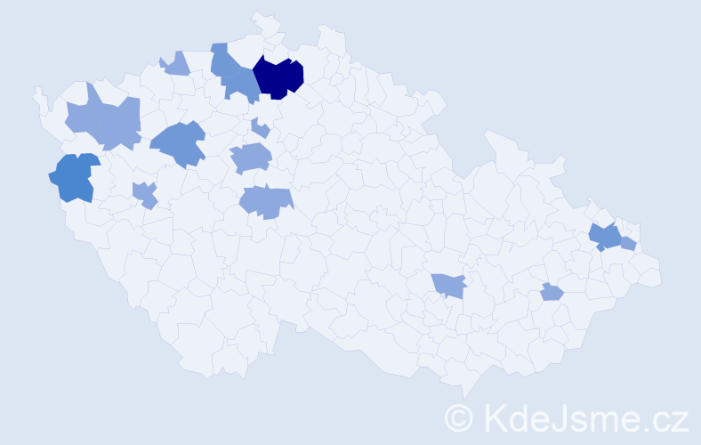 Příjmení: 'Hetto', počet výskytů 37 v celé ČR