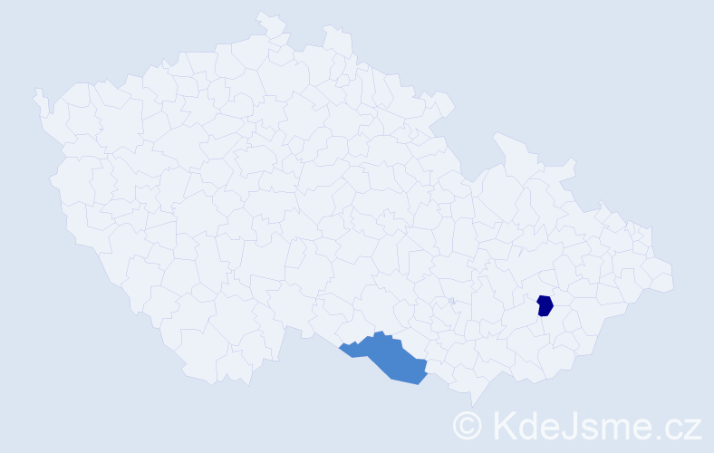 Příjmení: 'Mamrilla', počet výskytů 4 v celé ČR