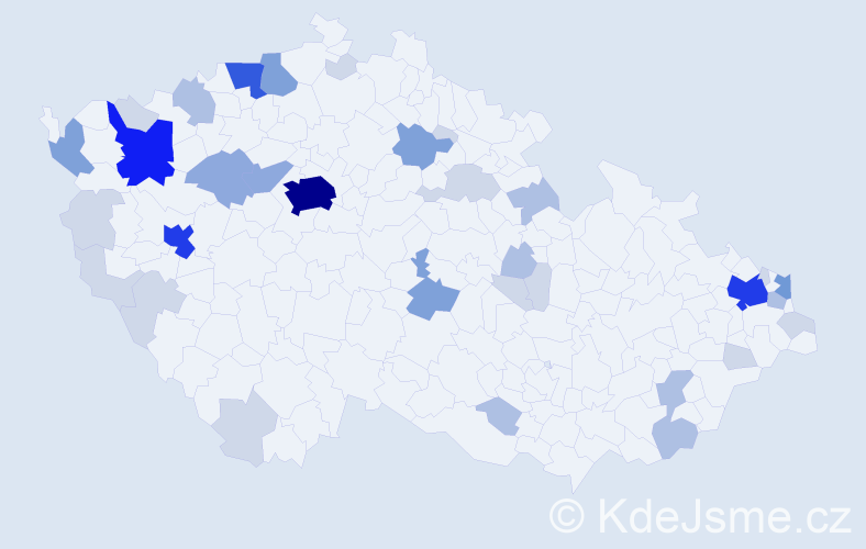 Příjmení: 'Šuleková', počet výskytů 109 v celé ČR