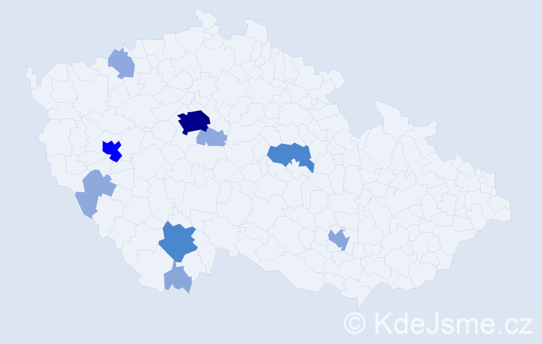 Příjmení: 'Ambler', počet výskytů 31 v celé ČR