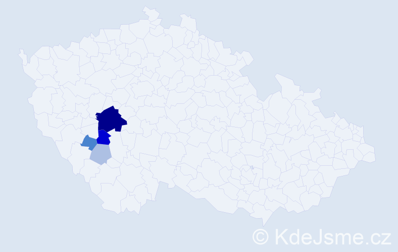 Příjmení: 'Citerbart', počet výskytů 15 v celé ČR