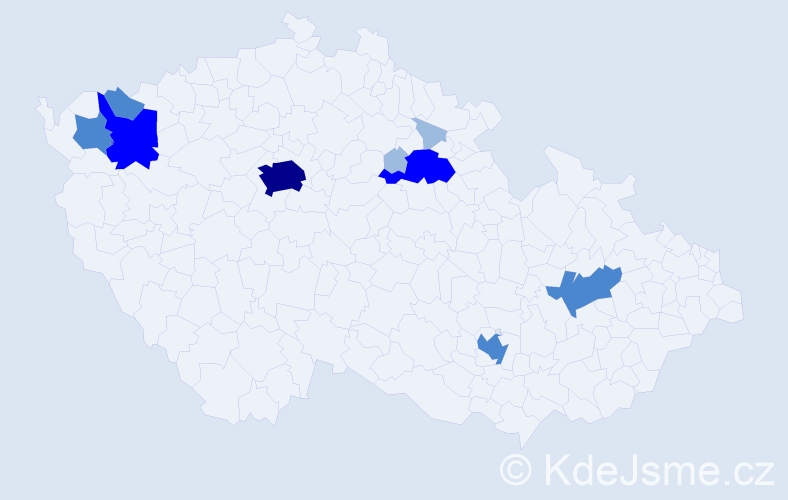 Příjmení: 'Piškaninová', počet výskytů 20 v celé ČR