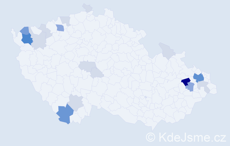 Příjmení: 'Bandurová', počet výskytů 58 v celé ČR