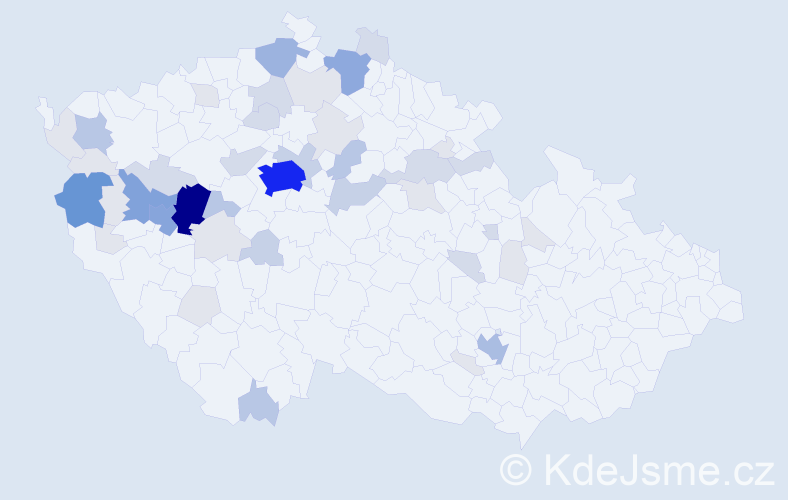 Příjmení: 'Kotva', počet výskytů 165 v celé ČR