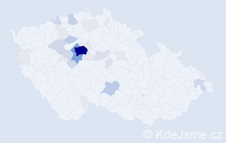 Příjmení: 'Ebr', počet výskytů 105 v celé ČR