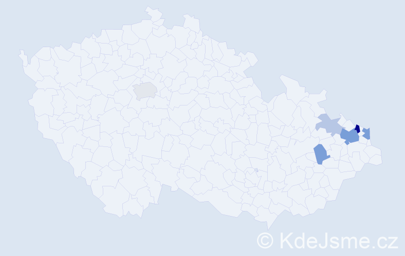 Příjmení: 'Stráňava', počet výskytů 15 v celé ČR