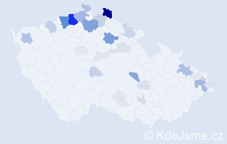 Příjmení: 'Berko', počet výskytů 135 v celé ČR