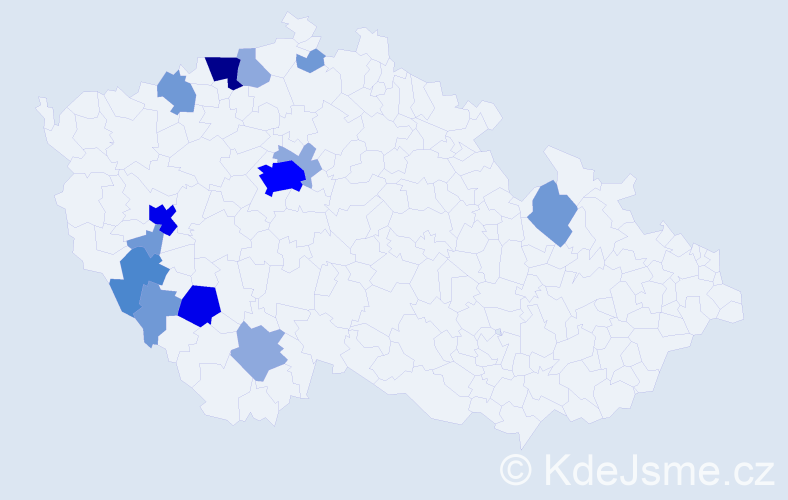 Příjmení: 'Kollros', počet výskytů 36 v celé ČR