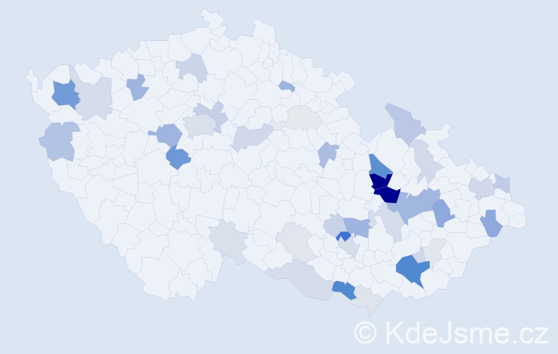 Příjmení: 'Šipková', počet výskytů 142 v celé ČR