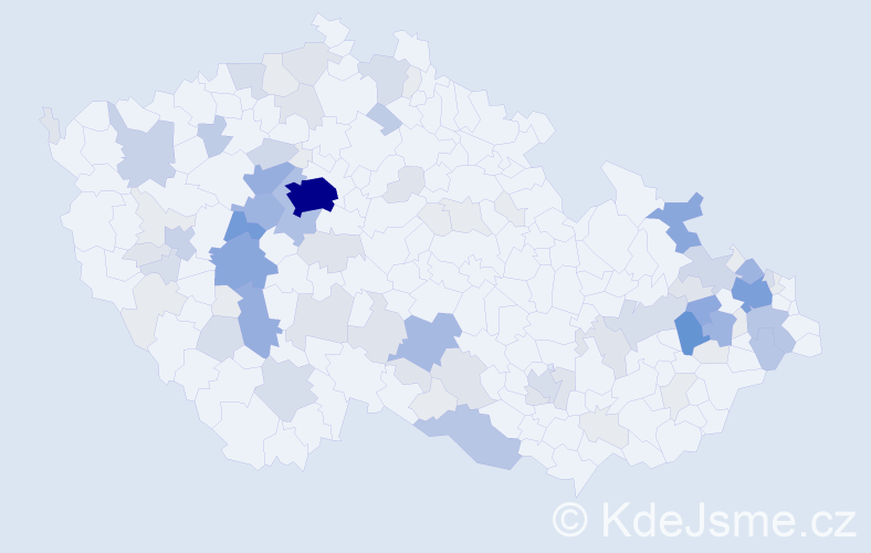 Příjmení: 'Biskup', počet výskytů 343 v celé ČR