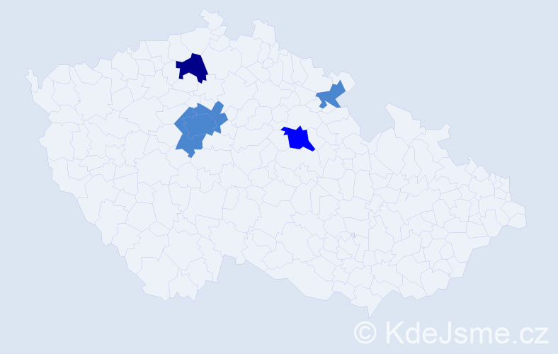 Příjmení: 'Krehan', počet výskytů 9 v celé ČR