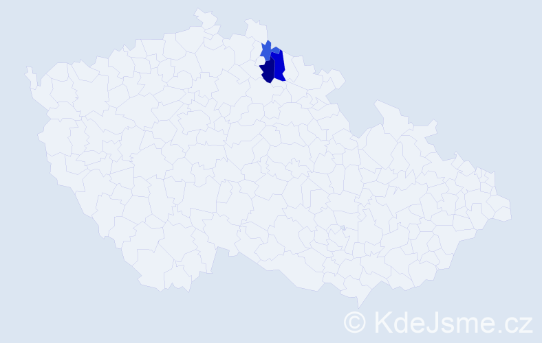 Příjmení: 'Flajšr', počet výskytů 9 v celé ČR