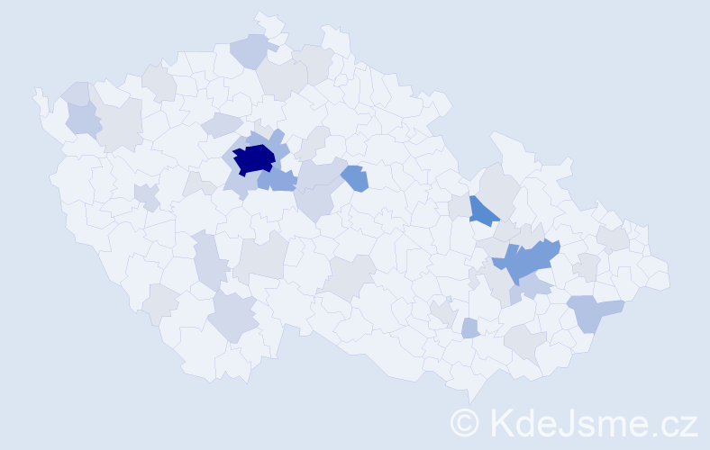 Příjmení: 'Zitta', počet výskytů 130 v celé ČR