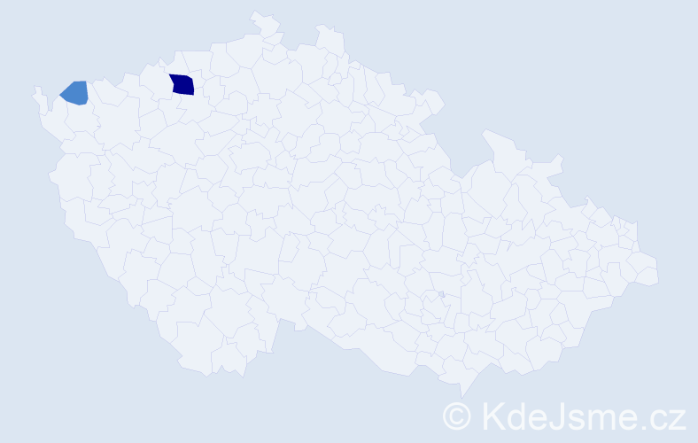 Příjmení: 'Pavelecová', počet výskytů 4 v celé ČR