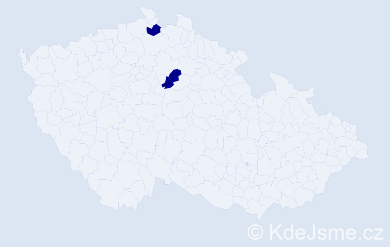 Příjmení: 'Gubenková', počet výskytů 2 v celé ČR