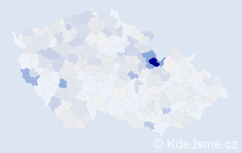 Příjmení: 'Kalous', počet výskytů 1133 v celé ČR