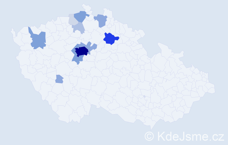 Příjmení: 'Mazáčková', počet výskytů 52 v celé ČR