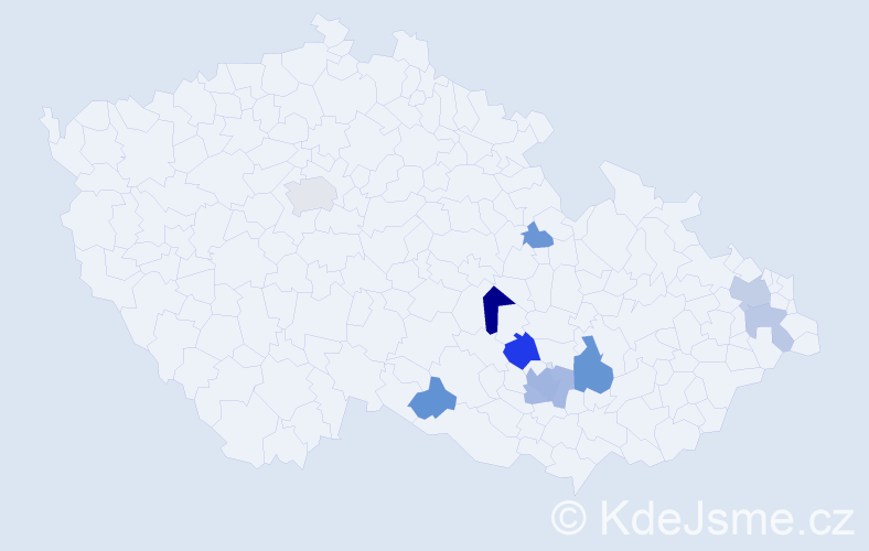Příjmení: 'Skřepková', počet výskytů 18 v celé ČR
