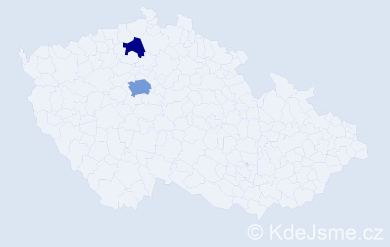 Příjmení: 'Bělor', počet výskytů 9 v celé ČR