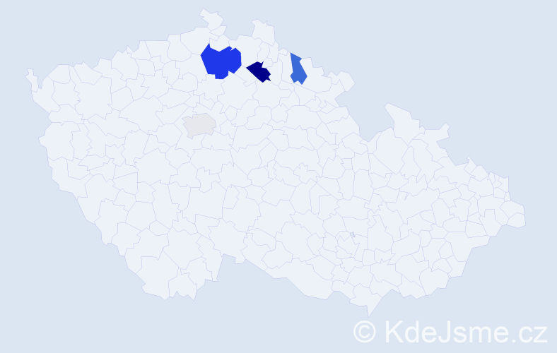 Příjmení: 'Hapiák', počet výskytů 7 v celé ČR