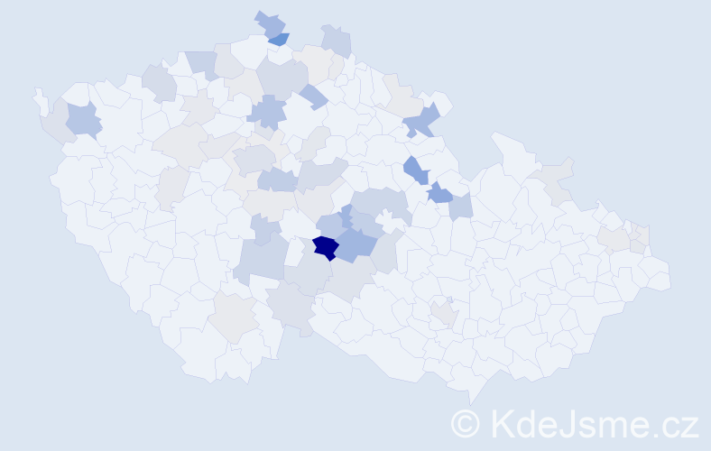 Příjmení: 'Michalíčková', počet výskytů 184 v celé ČR